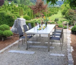Acamp Gartenmöbel-Set Ausziehtisch Auris und Stapelstuhl Auris, 7-teilig