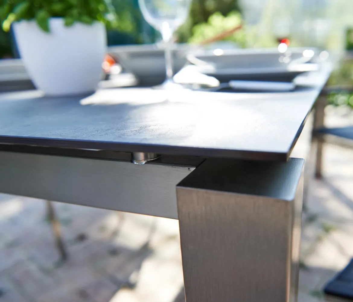 Acamp Gartenmöbel-Set Keramiktisch Auris und Stapelstuhl Auris, 5-teilig