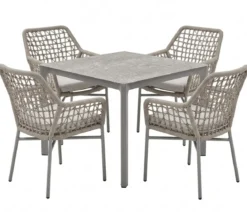 Acamp Gartenmöbel-Set Rom, quadratisch, 5-teilig