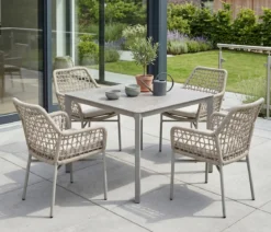 Acamp Gartenmöbel-Set Rom, quadratisch, 5-teilig