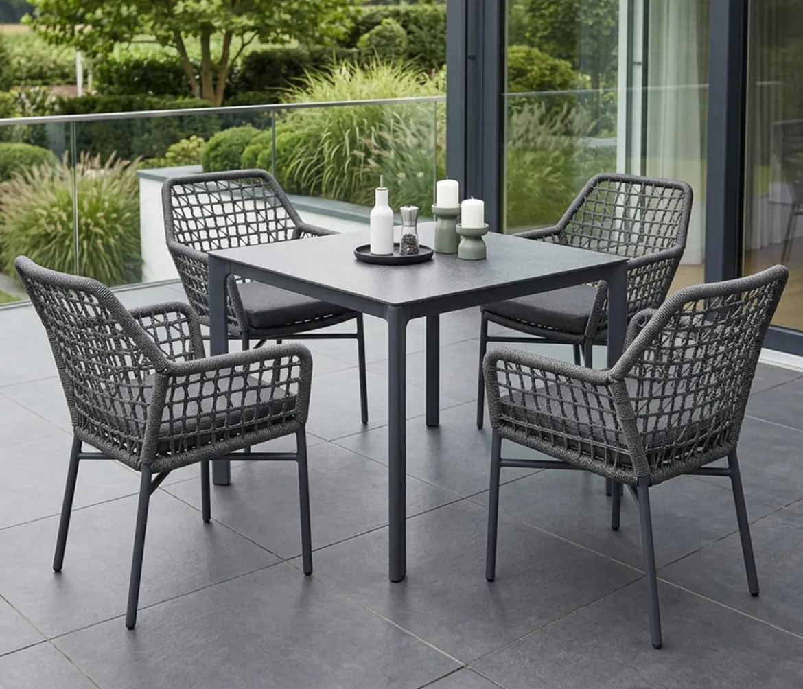 Acamp Gartenmöbel-Set Rom, quadratisch, 5-teilig