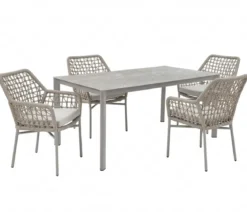 Acamp Gartenmöbel-Set Rom, rechteckig, 5-teilig