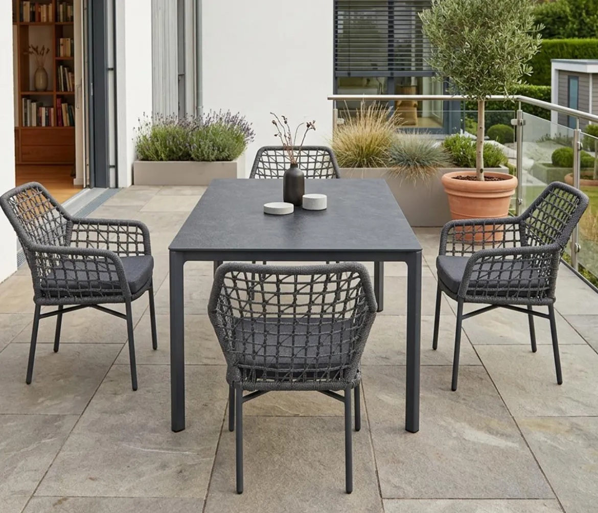 Acamp Gartenmöbel-Set Rom, rechteckig, 5-teilig