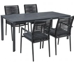 Acamp Gartenmöbel-Set Tisch Rom und Stapelstuhl New Jersey, 5-teilig