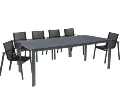 Acamp Gartenmöbel-Set Tisch Rom und Stapelstuhl Hollywood, 7-teilig