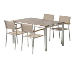 Acamp Gartenmöbel-Set Tisch Skye und Stapelstuhl Skye, 5-teilig
