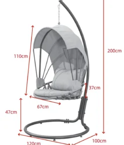 Acamp Hängesessel Moon, ca. B120/H200/T100 cm