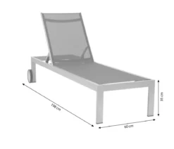 Acamp Sonnenliege Rimini, ca. B60/H35/T198 cm
