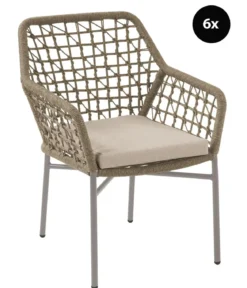 Acamp Stapelsessel Rom 6er Set, ca. B57/H82,5/T64 cm