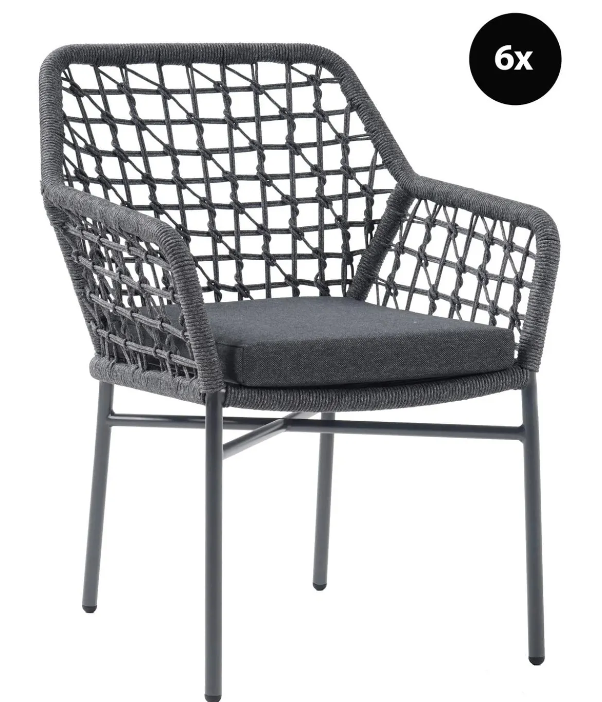 Acamp Stapelsessel Rom 6er Set, ca. B57/H82,5/T64 cm