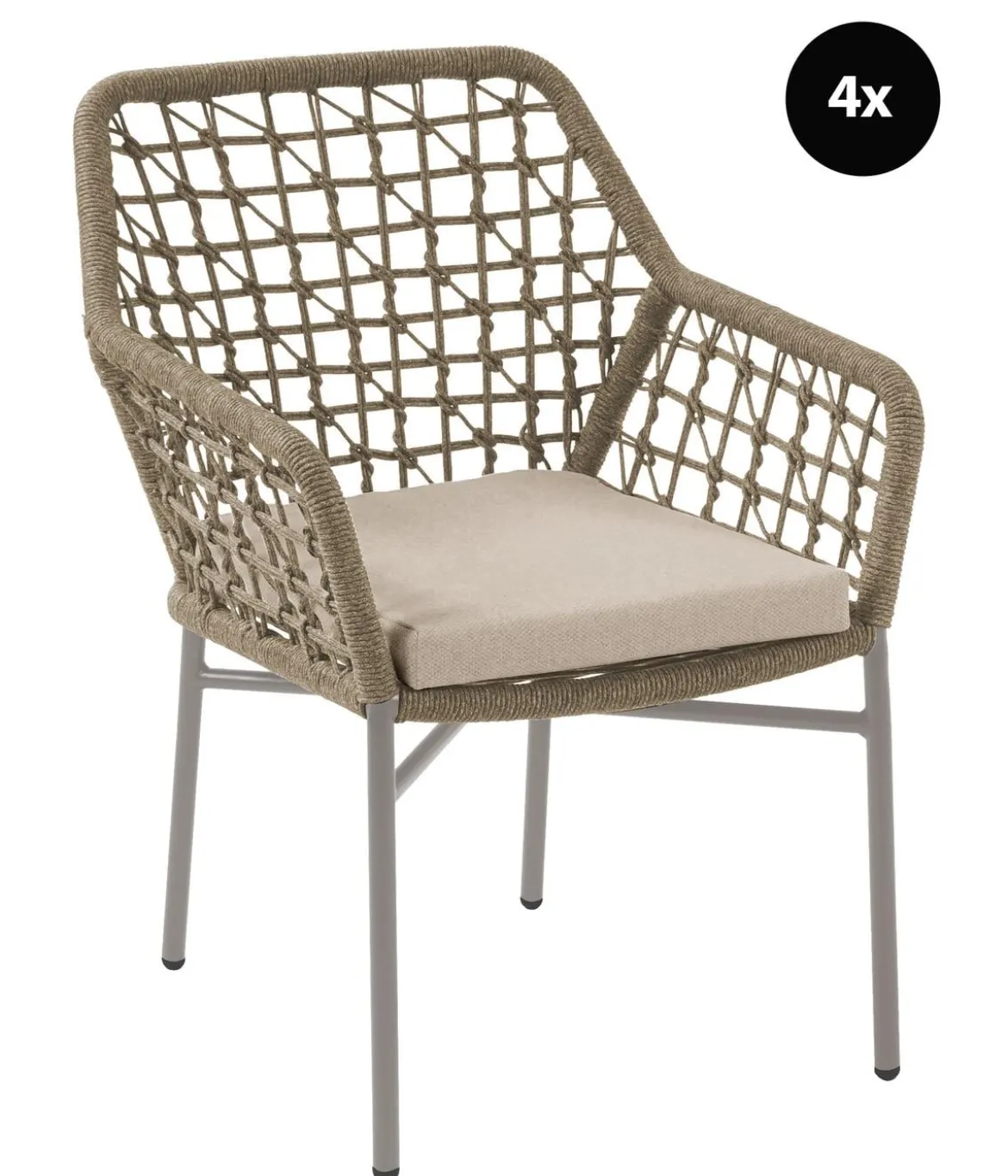 Acamp Stapelsessel Rom ,4er Set, ca. B57/H82,5/T64 cm