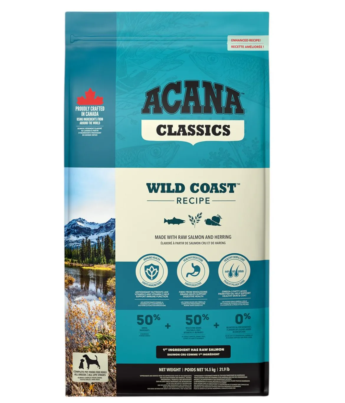ACANA Trockenfutter für Hunde Classics Wild Coast Recipe Adult