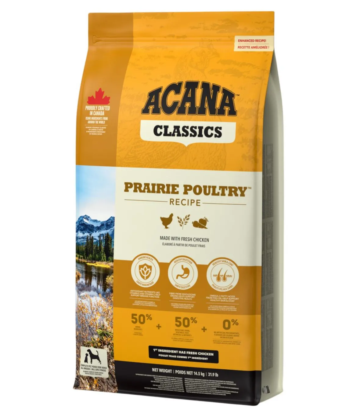 ACANA Trockenfutter für Hunde Classics Prairie Poultry Recipe Adult