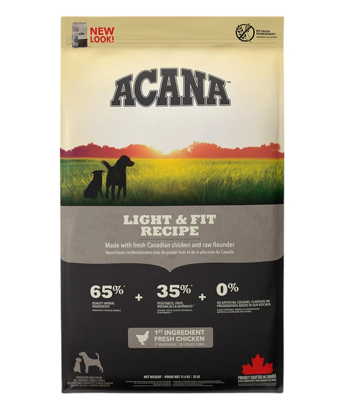 ACANA Trockenfutter für Hunde Heritage Light & Fit Recipe Adult