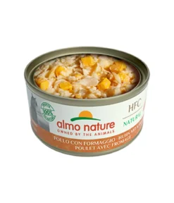 almo nature Nassfutter für Katzen HFC Natural, Huhn mit Käse, 24 x 70 g