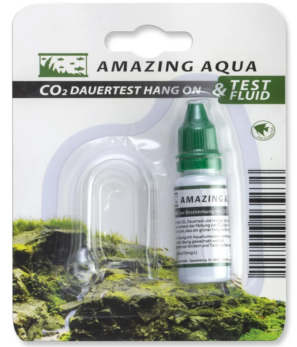 AMAZING AQUA Glas-CO2-Indikator Clip, ca. B3,7/H6/T1,9 cm