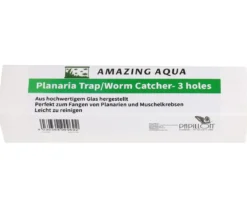 AMAZING AQUA Glas-Planarienfalle, 3 Löcher, ca. B2,5/H12,7/T2,5 cm