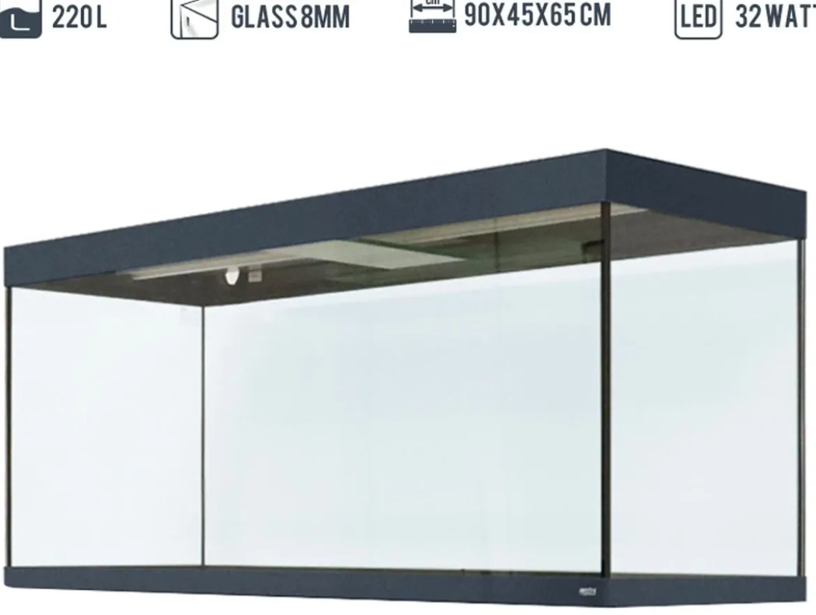 amtra Aquarium ALUX 220 LED, ca. B90/H65/T45 cm, 220 l