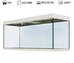 amtra Aquarium Kombination ALUX 220 LED, ca. B90/H148/T45 cm, 220 l