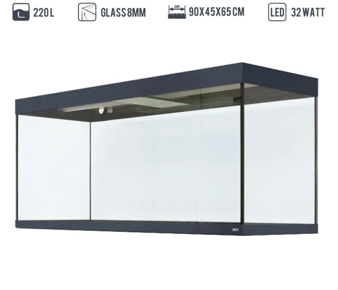 amtra Aquarium Kombination ALUX 220 LED, ca. B90/H148/T45 cm, 220 l