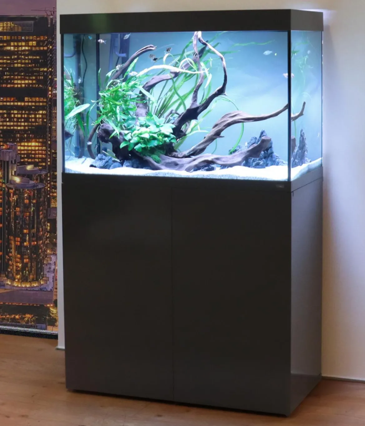amtra Aquarium Kombination ALUX 220 LED, ca. B90/H148/T45 cm, 220 l