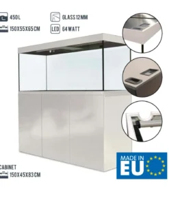amtra Aquarium Kombination ALUX 450 LED, ca. B150/H148/T55 cm, 450 l