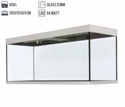 amtra Aquarium Kombination ALUX 450 LED, ca. B150/H148/T55 cm, 450 l