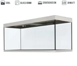 amtra Aquarium Kombination ALUX 330 LED, ca. B120/H148/T50 cm, 330 l