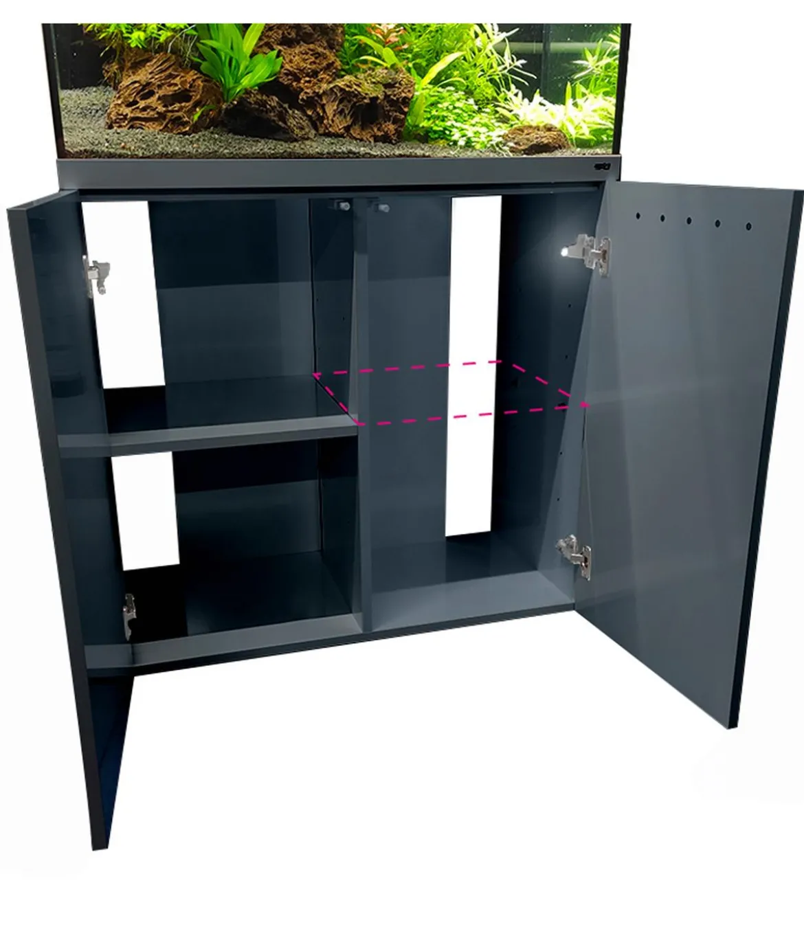 amtra Aquarium Unterschrank ALUX 220 LED, ca. B90/H83/T45 cm, 220 l