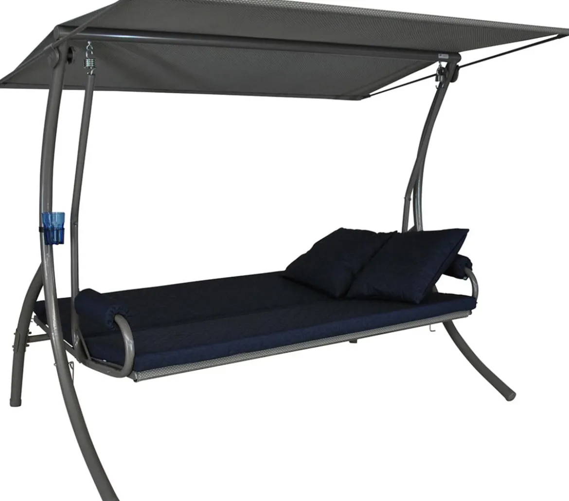 Angerer Hollywoodschaukel Elegance Joy marineblau, 3-Sitzer