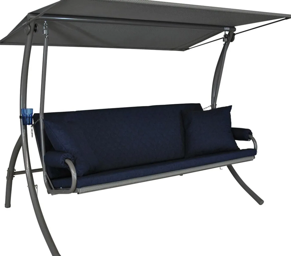 Angerer Hollywoodschaukel Elegance Joy marineblau, 3-Sitzer