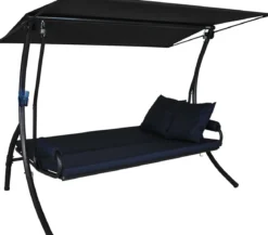 Angerer Hollywoodschaukel Elegance Joy, marineblau, 3-Sitzer