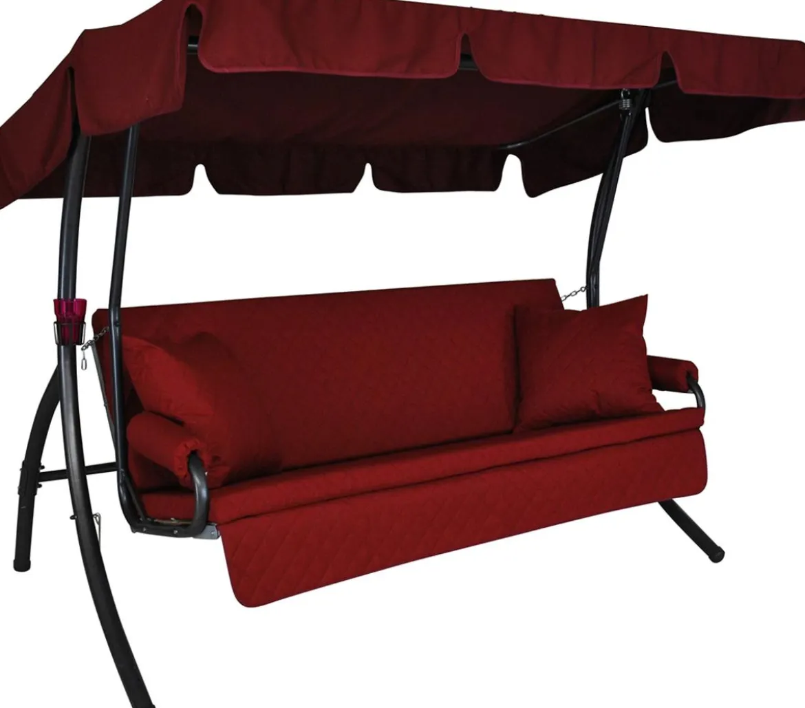 Angerer Hollywoodschaukel Trend Joy bordeaux, 3-Sitzer