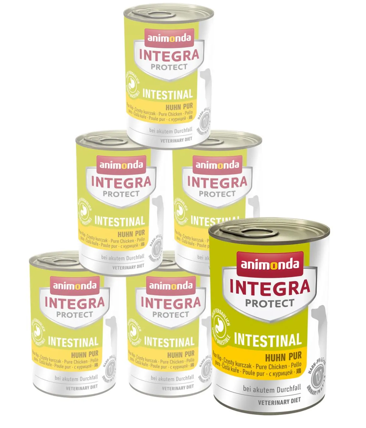 animonda INTEGRA PROTECT Nassfutter für Hunde Intestinal, Huhn pur, 6 x 400 g