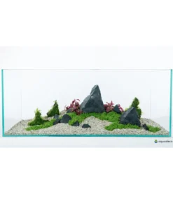 aquadeco Aquariumdeko Set Schwarzer Felsen