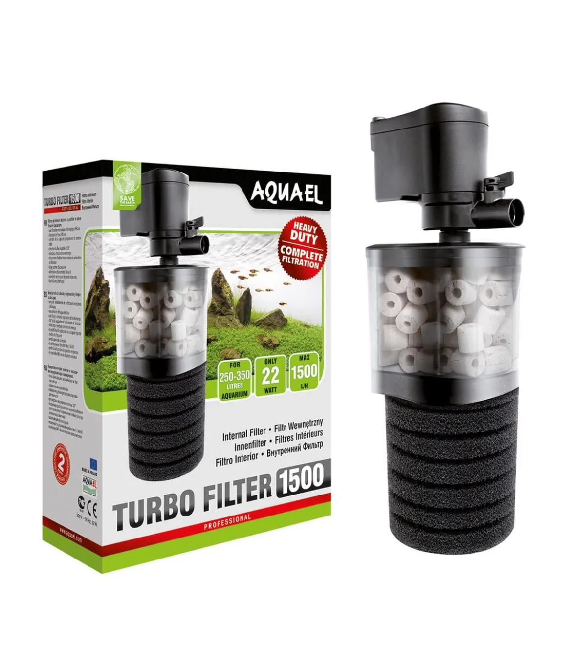 AQUAEL Aquarium Innenfilter Turbo Filter 1500