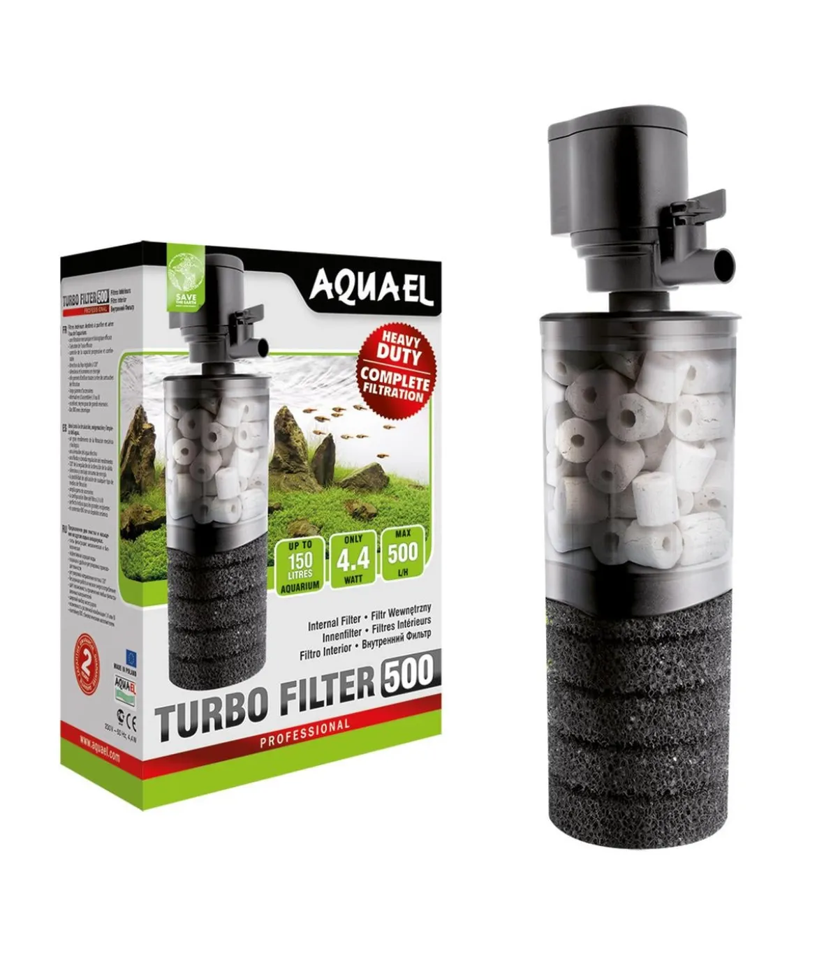 AQUAEL Aquarium Innenfilter Turbo Filter 500