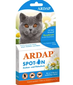 ARDAP® Zecken- und Flohschutz Spot-On für Katzen ab 4 kg, 3 x 0,8 ml