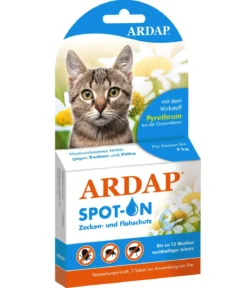 ARDAP® Zecken- und Flohschutz Spot-On für Katzen bis 4 kg, 3 x 0,4 ml