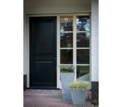 Artstone Kunststoff-Vase Ella, eckig, schwarz