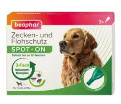 beaphar Zecken- & Flohschutz SPOT-ON für Hunde, 3x2 ml