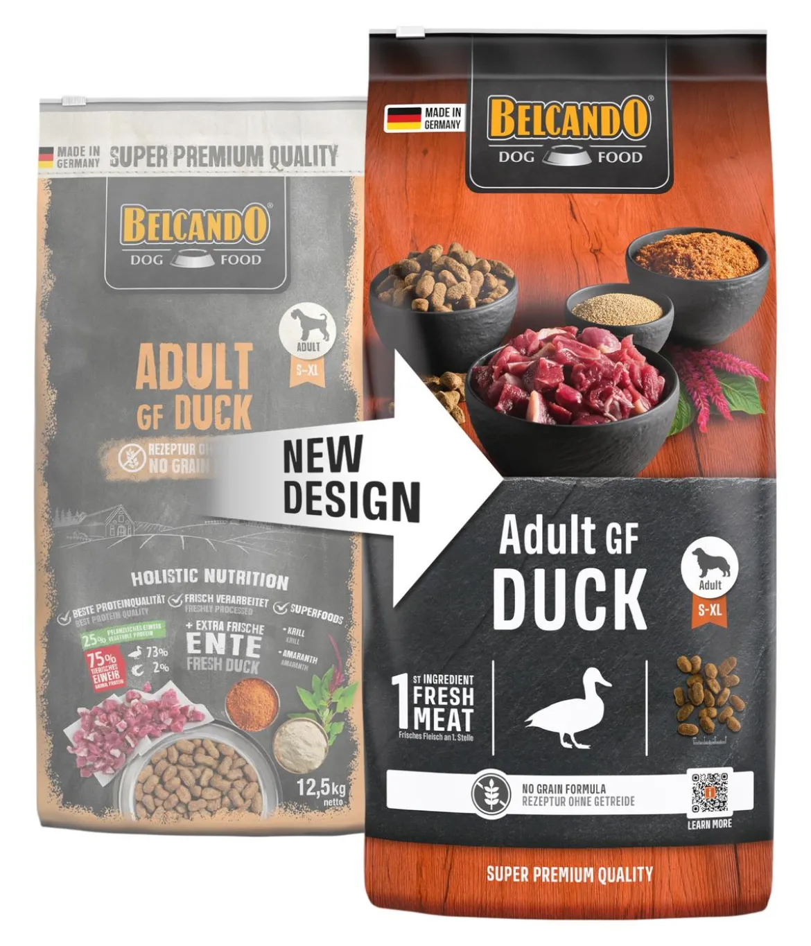BELCANDO® Trockenfutter für Hunde Adult GF Duck, 12,5 kg