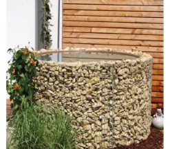 bellissa Gabionenwasserfass, Ø 130 x 80 cm