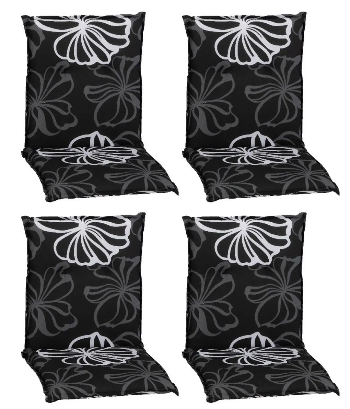 beo Niederlehnerauflage, schwarz/weiß, 4er-Set