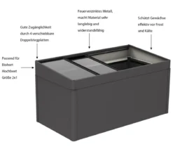 Biohort Frühbeetaufsatz 2x1, ca. B200,2/H28,5/T101,8 cm