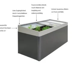 Biohort Frühbeetaufsatz 2x1, ca. B200,2/H28,5/T101,8 cm