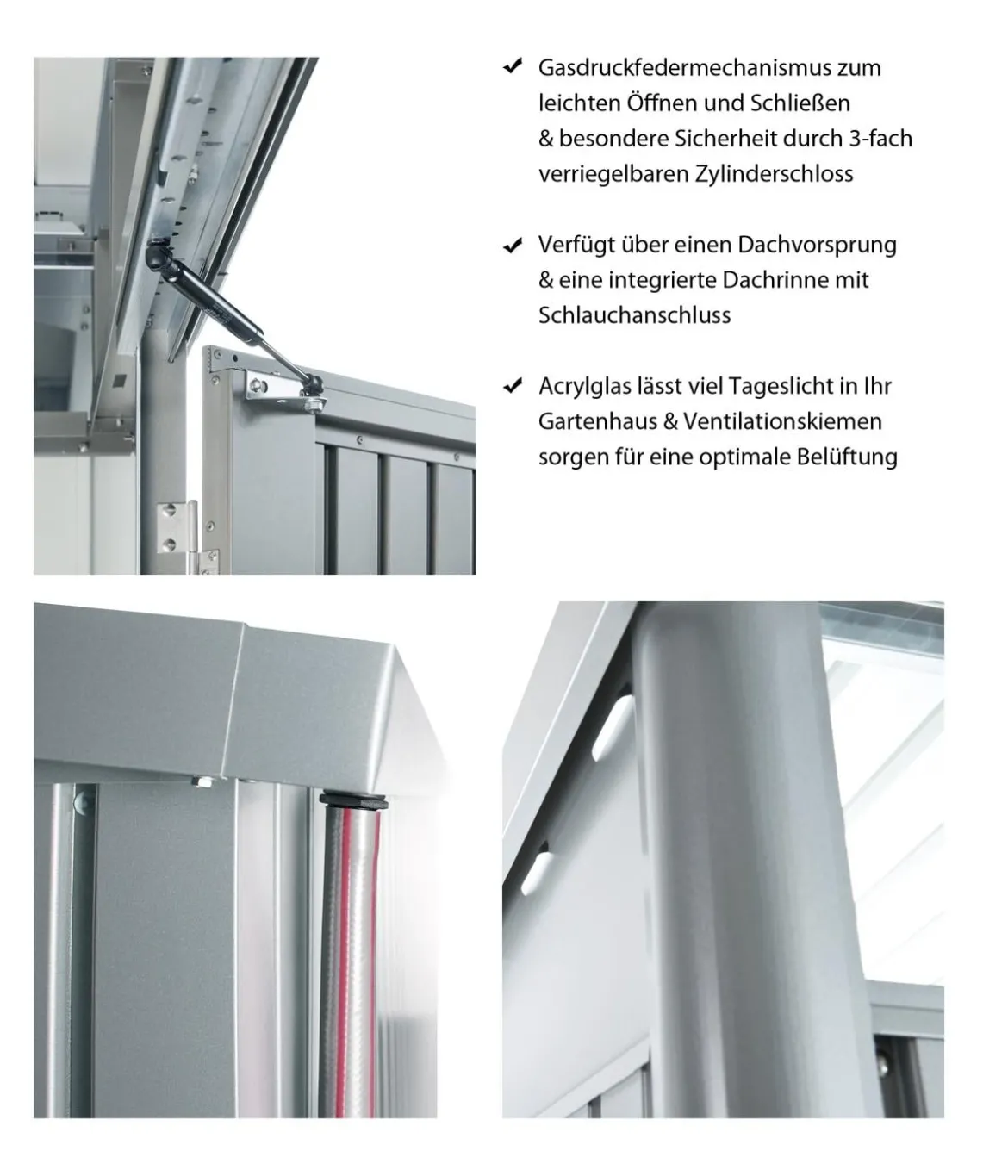 Biohort Gerätehaus AvantGarde® Gr. A6, ca. B260/H218/T260 cm
