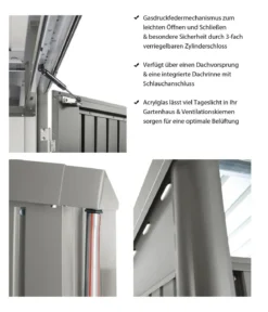 Biohort Gerätehaus AvantGarde® A5, ca. B260/H218/T220 cm