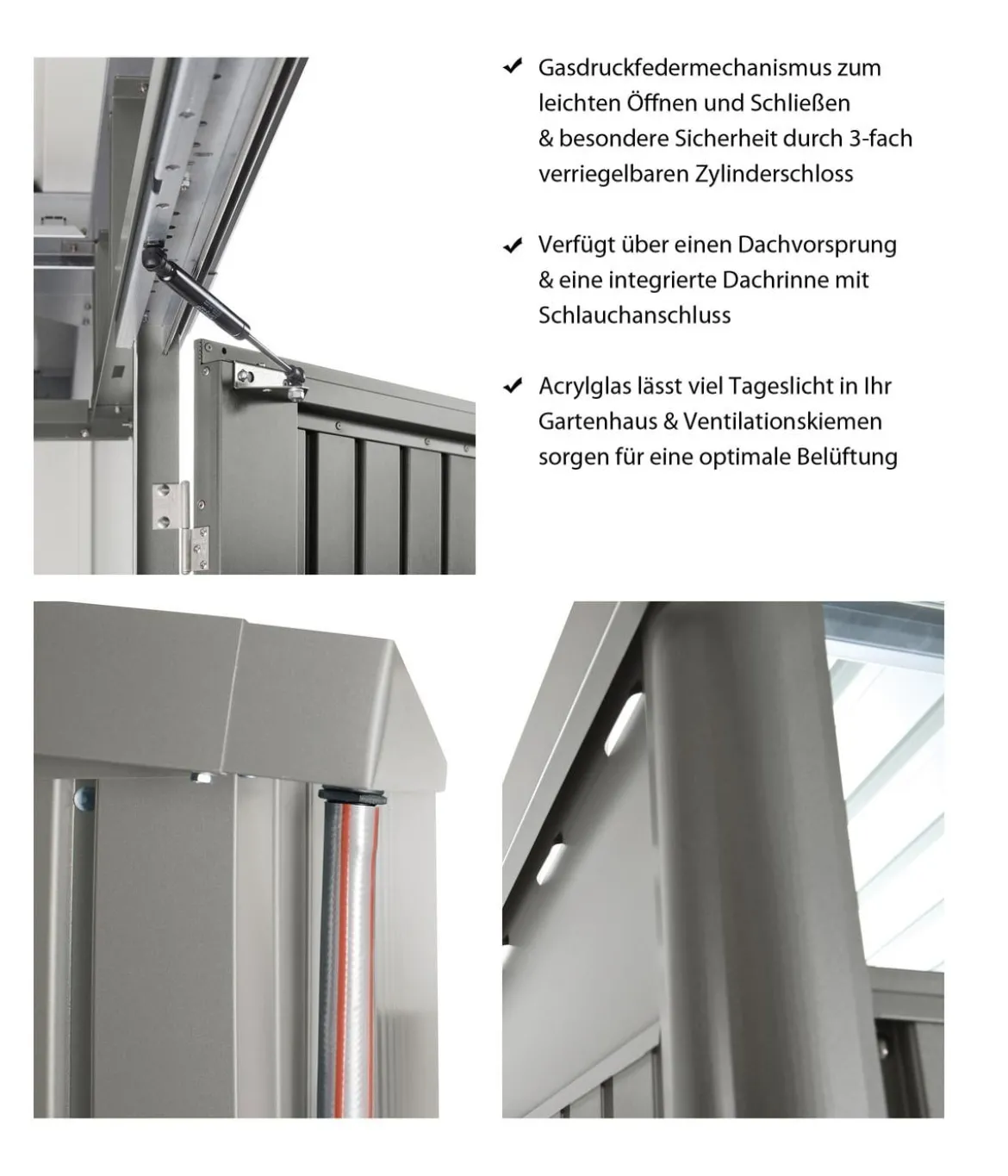 Biohort Gerätehaus AvantGarde® A5, ca. B260/H218/T220 cm