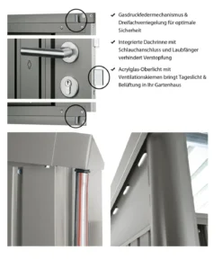 Biohort Gerätehaus AvantGarde® Gr. A4, ca. B180/H222/T380 cm